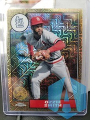 2022 Ozzie Smith Cardinals 35th Anniversary Gold Mojo Refractor No. T87C-24